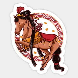 Japanese Horse Sticker